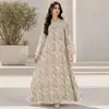 Comercio transfronterizo nueva moda mujer estampado perforado en caliente bata larga venta al por mayor directa de fábrica festival étnico vestido formal estilo largo