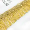 Cortina de Tela de Encaje con Borlas de Hilo Dorado Rojo Bandera de Dragón Barba de Seda de 9 cm Accesorios de Arte para Mantel Accesorios Decorativos de Encaje