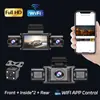 Nueva Cámara para Salpicadero XC404 Cuatro Vías WiFi Interconexión Móvil 4 Lentes HD 4K Cámara de Vigilancia para Vehículos
