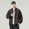 Chaqueta patchwork de cuello alto para hombre, nuevo cárdigan de primavera y otoño, sudadera con cremallera, chaqueta casual de moda, top deportivo