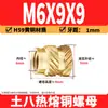 Tuerca de Cobre Ocho Tierra M2-M8 Tuerca Flor de Cobre de Fusión Térmica Tuerca de Cobre Moldeada por Inyección Doble Diagonal Inserción de Tornillo de Fusión Térmica para Microelectrónica