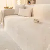 Funda de Sofá Estilo Crema Francés Cojín de Sofá Color Sólido Chenilla Toalla de Sofá de una Pieza Cubierta Completa Sensación de Lujo Ligero Alta Gama