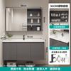 Mueble de baño con lavabo de cerámica integrado, mueble de baño con lavabo de pared, mueble de baño con lavabo integrado, combinación de lavabo