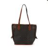 Bolsa de Ombro Estampada Feminina, Moderna e Versátil, Bolsa Tote Casual de Grande Capacidade, Bolsa Transversal Grande Patchwork Color Block, Bolsa Transversal Simples