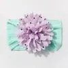 Diadema de Nylon Jacquard Nueva Europea y Americana para Bebé Pañuelo para la Cabeza de Niños Elástico con Flor Linda Accesorios Finos y Cómodos para el Cabello de Bebé