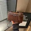 Bolsos transfronterizos otoño e invierno bolso caja retro bolso de mano para mujer bolso tote pequeño bolso cruzado versátil exquisito para mujer