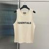 Névoa Solta Rua Alta Sem Mangas Casual Colete Essenciais Manga Curta Gola Redonda Camiseta Unissex Marca Tendência