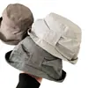 Sombrero de Cubo de Ala Enrollada de Alta Gama Estilo Japonés para Mujer, Sombrero de Sol Vintage para Primavera y Verano con Protección Solar, Sombrero de Pescador de Moda para Circunferencia de Cabeza Grande