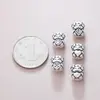 Separador de cuentas de plata pura 999, cinco bendiciones, zodiaco, oveja, accesorio de pulsera año de la oveja de plata dura 3D, cuenta de la fortuna, accesorio para ensartar y abalorios DIY