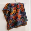 Bufanda de Imitación Cachemir Estilo Pintura al Óleo Vintage Nueva Otoño/Invierno 2026 para Mujer, Calentador de Cuello Chal Jacquard Versátil de Alta Gama al por Mayor