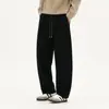 Pantalones casuales para hombre, pantalones de algodón y lino para hombre, pantalones rectos de corte holgado de alta calidad para el día a día, simples y versátiles