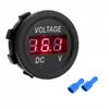 Bateria Modificada para Carro e Barco 12V/24V Volmímetro Automotivo Digital Universal Monitor de Tensão CC LED Embutido