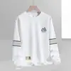 Sudadera para hombre, estilo primavera y otoño, cuello redondo sin capucha, camiseta básica de manga larga, top versátil casual holgado, ropa para hombre versátil