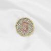 Atacado Luxo Leve 5 Palavras Botão de Metal Diamante Completo Pequeno Estilo Chanel Suéter Tricotado Rosa Casaco com Botões Casaco Fivela Decorativa