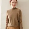 Baicai Veludo Cashmere Gola Meia-Alta 2026 Outono/Inverno Novo Estilo Coreano Versátil Macio Pegajoso Preguiçoso Tricô Top para o Dia a Dia