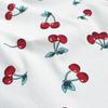 Padrão de Flor de Fruta de Cereja Popeline Pequeno Tecido Estampado Fresco Vestido Camisa Roupa Algodão Tecido Lenço de Cabeça