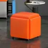 Celebridad de Internet Silla Sofá Taburete Cubo de Rubik Ahorro de Espacio Sala de Estar Combinación de Taburetes Silla Cuadrada de Cuero Taburete para Cambiar Zapatos en Casa Fabricante