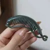 Pinza de Plátano Azul Pavo Real Pinza para Cola de Caballo Alta Pinza de Cabello Rojo Ankola Pinza de Cabello de Temperamento Pinza de Disco para Parte Trasera de la Cabeza Femenina