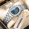Reloj Ultra Delgado Poedagar para Mujer, Nuevo Reloj de Cuarzo Impermeable Simple y de Moda, Reloj de Venta Caliente de Comercio Exterior para Transmisiones en Vivo