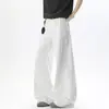 Pantalones cargo de guadaña caqui deconstruidos para hombre, marca de tendencia estilo americano de primavera, corte holgado, versátiles, rectos, pierna ancha, casuales, largos.