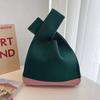 Bolso de mano para mujer, nuevo, con diseño de animales, estilo japonés y coreano, combinable con todo, tejido para exteriores.