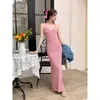 Vestido Camisola de Punto de Seda Helada Texturizado Elegante sin Espalda Estilo Francés Independiente Chuqing para Mujer Verano 2026 Vestido Bodycon Ol