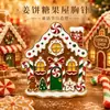 Broche Creativo de Casa de Jengibre Navideña Exquisito Pin de Dibujos Animados Regalo de Navidad para Niñas Mejores Amigas Accesorio Festivo