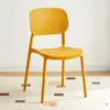 Silla de plástico, silla con respaldo engrosado de restaurante nórdico, silla para mesa de comedor en casa, silla de comedor comercial, taburete moderno simple
