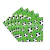 Nova Decoração de Festa de Aniversário Infantil Temática de Futebol Esportivo Verde Prato de Papel Conjunto de Louça Arranjo