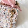 Bolso de hombro infantil estilo Chanel con bonitos accesorios de perlas, novedad de verano 2023, bolso de princesa, bolso de mensajero estilo coreano para niñas.