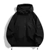 Cortavientos para Hombre 2025 Primavera y Otoño Nueva Marca de Moda Holgada Ropa de Trabajo Impermeable a Prueba de Viento Chaqueta con Capucha para Senderismo