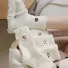 Nuevos Calcetines de Terciopelo de Visón Forrados de Polar Espesos de Media Pantorrilla Otoño e Invierno Calientes Estilo Simple Color Puro Calcetines Peludos Calcetines de Felpa para Estudiantes