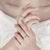 Anillo de pareja de círculo liso, un par, diseño minoritario, sentimiento, anillo de pareja, simple para enviar a amigos masculinos y femeninos, regalo conmemorativo, tendencia