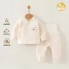Ropa para Bebé Clase A Otoño e Invierno Cálido Cintura Alta Protección de Barriga Conjunto de Ropa Interior Acolchada para Bebés