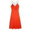 Novo Vestido de Verão Feminino Estilo Europeu e Americano com Design de Alça nas Costas, Emagrecimento da Cintura e Elegante Vestido de Suspensório