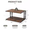 Estantería de Almacenamiento Transfronteriza Personalizada de Hierro y Madera, Soporte para Fax, Estantería de Almacenamiento de Encimera de Cocina, Material Vintage