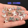 Plata de Ley S925 Colgante Mariposa Seiko Colgante Cristal Wenwan Cuerda Trenzada para Mano Collar Accesorios Hechos a Mano DIY
