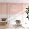 Painel de parede com estrutura de arame de gesso imitação 3D papel de parede salão de beleza loja de roupas estúdio de transmissão ao vivo pano de parede de fundo rosa