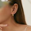 Pendientes de lujo ligeros, pendientes de plata de ley S925 chapados en oro de 14 quilates, pendientes de moda irregulares, joyería de minería en caliente transfronteriza