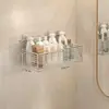 Tubo de almacenamiento para peine de baño de acero inoxidable 304, soporte para rizador de pelo, organizador de tocador de baño montado en la pared, instalación sin perforación