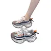Moda de verano, nuevas zapatillas de suela gruesa estilo papá para mujer, de malla transpirable, versátiles, ligeras, a la moda, casual para mujer