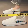 2025 Nova Moda Linho Verão Meio Chinelo Tendência Jovem Casual Esportivo Tecido Respirável Sapatos Masculinos