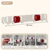 Estante plegable de múltiples ganchos para uso doméstico, ventosa, no requiere taladro, fuerte capacidad de carga, montado en la pared, gancho adhesivo sin rastro para almacenamiento en baño y cocina