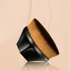 Pincel de Base Preto Cabeça Plana Sem Marcas Não Absorve Base Pincel de Corretivo Pincel de Maquiagem Portátil Maquiagem de Base para Iniciantes