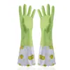 Guantes para el Hogar de Goma Látex Cocina Nitrilo Limpieza del Hogar Lavandería Lavavajillas Impermeables Goma Flor Margarita Guantes de PVC