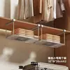 Cesta de extracción para armario Mesa Armario Cesta colgante Estante de almacenamiento de cabecera de dormitorio Estante de almacenamiento colgante sin perforaciones Estante para armario de cocina