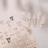 Adesivos de Unha Bolinhas Laço Tensor Suave M-1459 Adesivos de Unha Laço Estilo Ballet Francês