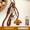 Colgante Creativo Lindo de Pan Alcalino para Niñas, Llavero Encanto de Juguete de Comida Realista, Pequeño Accesorio Versátil de Resina para Mochilas