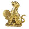 Estatueta de Cachorro em Cobre, Enfeites de Cachorro do Zodíaco Chinês em Cobre, Decoração de Casa, Artesanato Metálico para Escritório, Presentes de Exibição