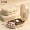 Nuevo cortador y divisor de pastillas estilo japonés, corta pastillas por la mitad y en cuartos, pastillero portátil